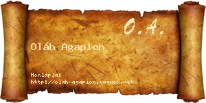 Oláh Agapion névjegykártya