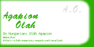 agapion olah business card